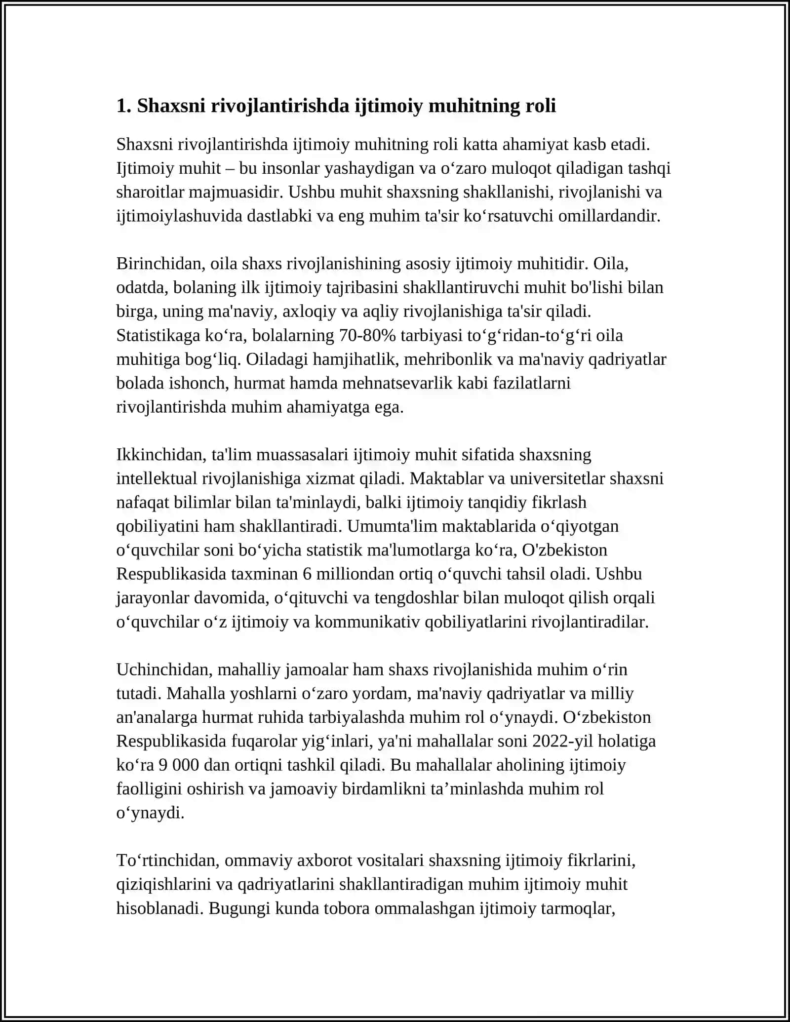 SHAXSNING RIVOJLANISHI, TARBIYASI VA IJTIMOIYLASHUVI 3
