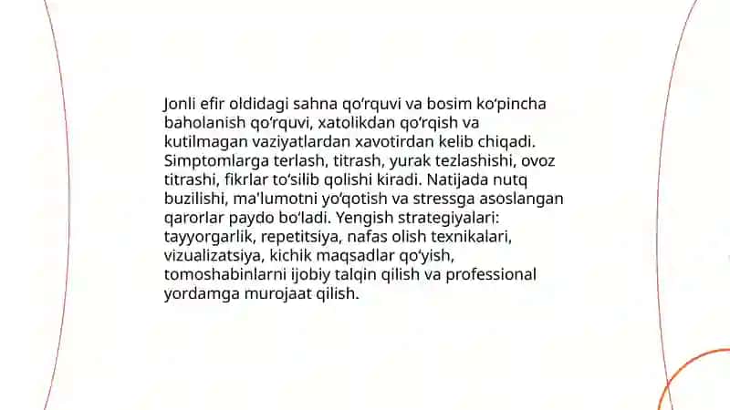 Jonli efirning psixologik muommolari 3