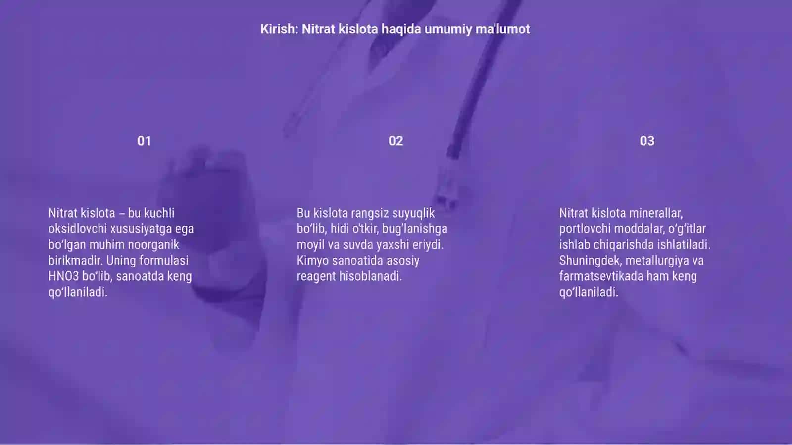 Nitrat kislota ishlab chiqarishning nazariy asoslari 3