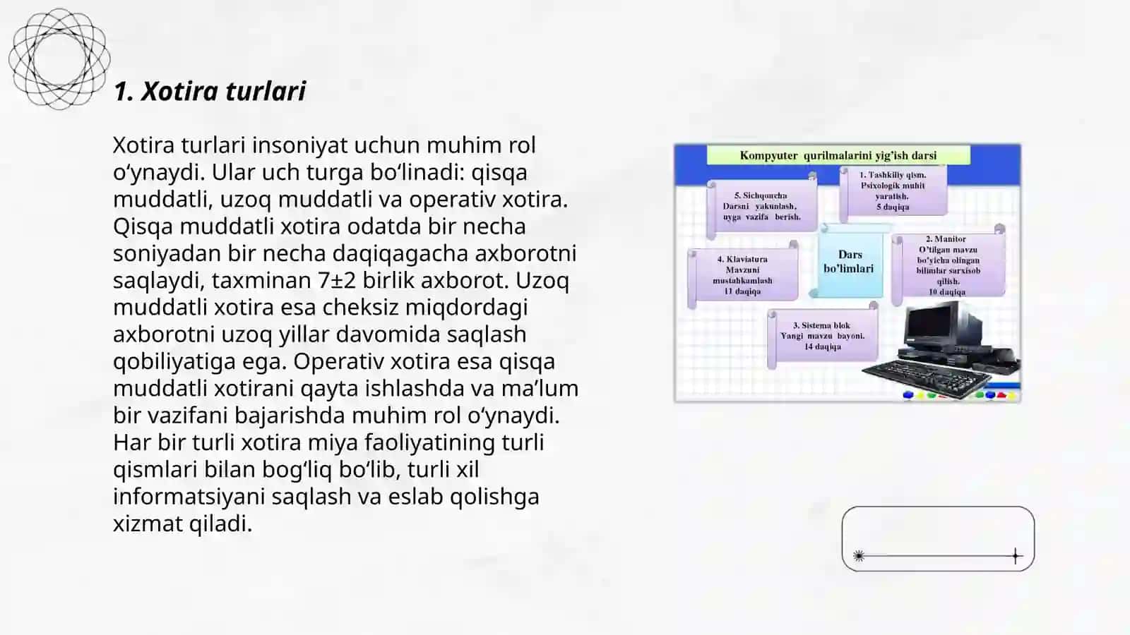Xotira turlari va ularning xususiyatlari 3
