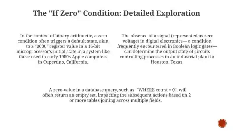 Conditional zero first second 3