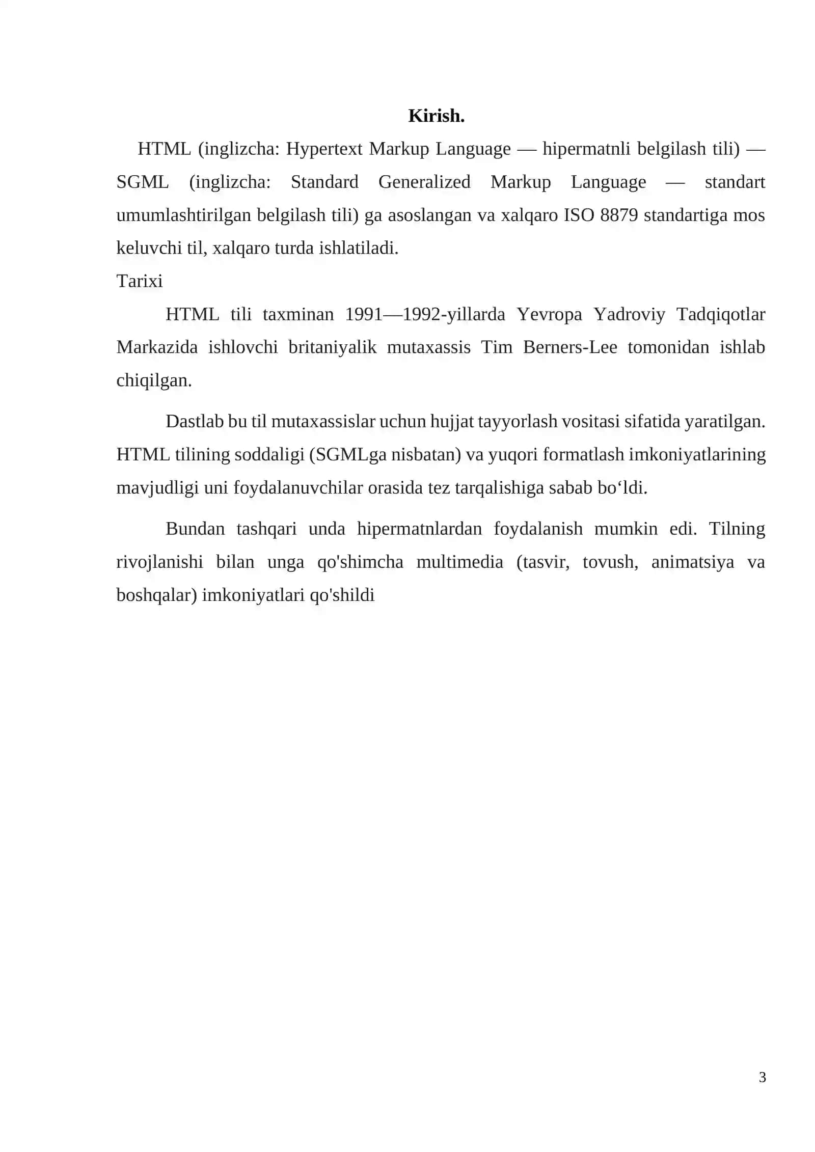 MUSTAQIL ISHI “HTML tilida web sahifa yaratish” 3