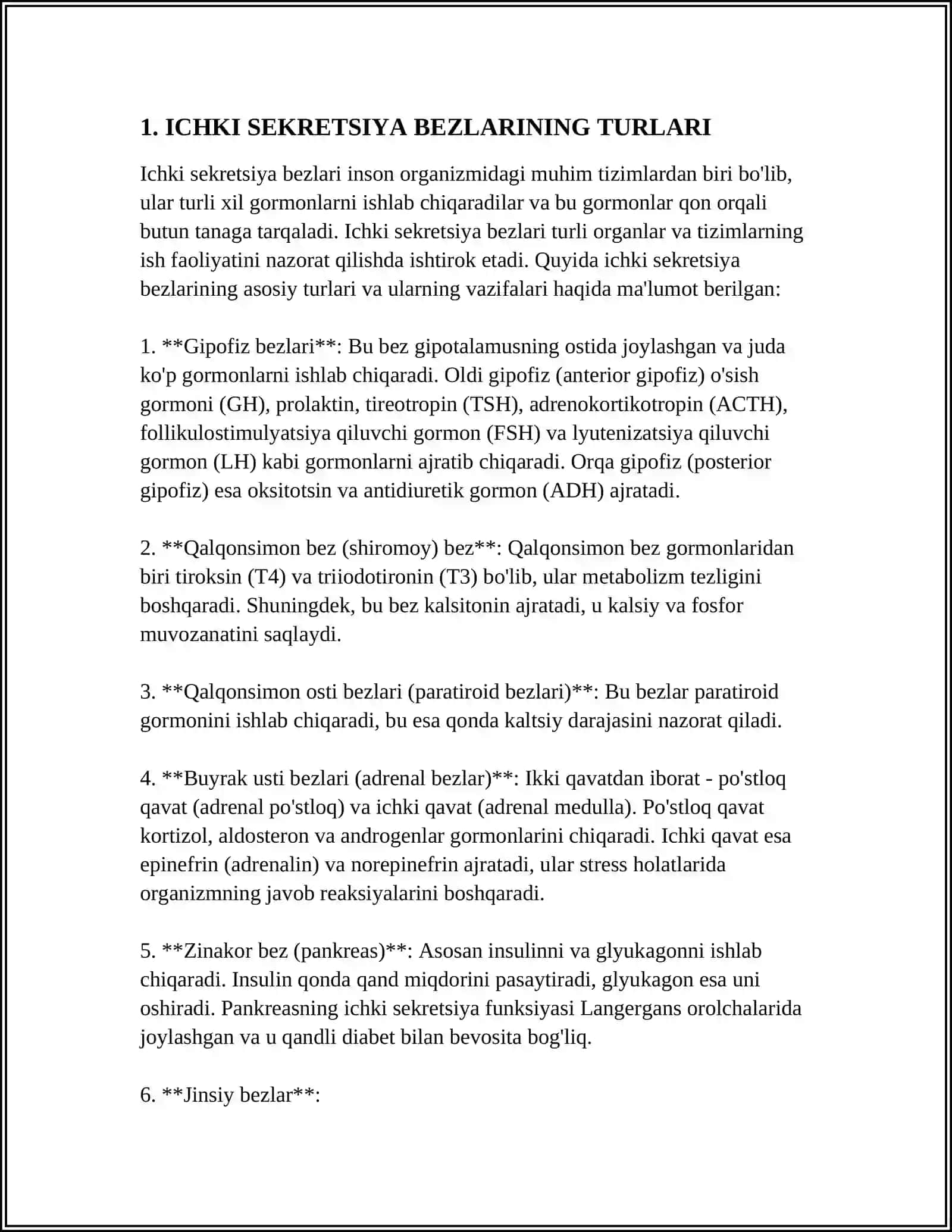 ICHKI SEKRETSIYA BEZLARINING FIZIOLOGIYASI 3