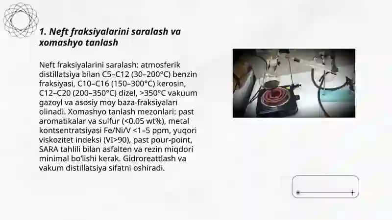 Neft fraksiyalaridan sifatli moylar olish 3