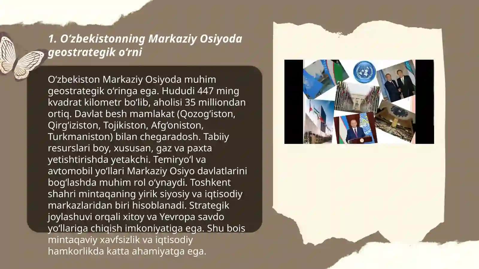 O‘zbekistonning Markaziy Osiyoda tinchlik va barqarorlik ta‘minlashdagi o‘rni 3