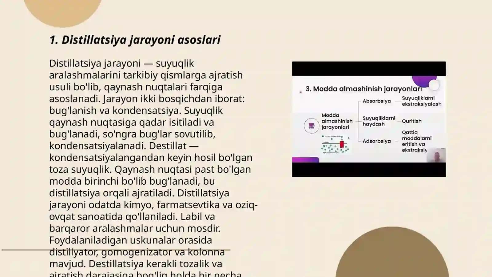 Distillatsiya boʻlimining nazariy asoslari texnologik sxemasi va asosiy aparatlari 3