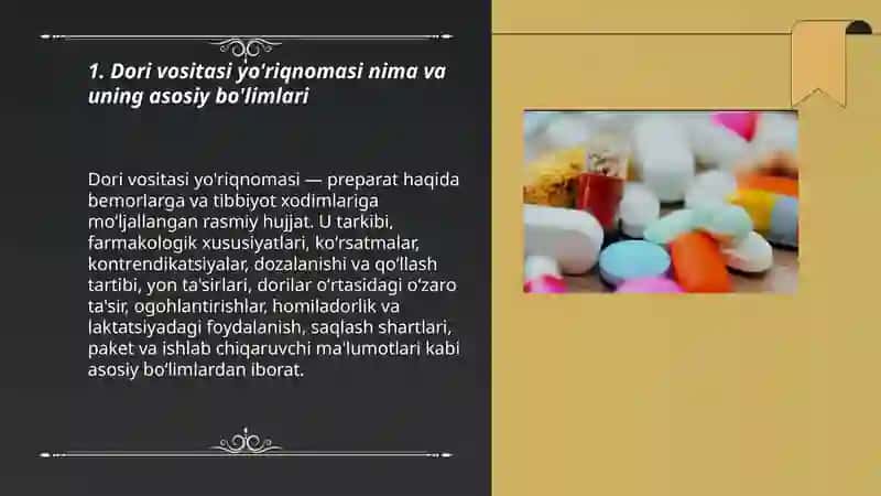 Dori Vositalari Yo'riqnomalari bilan ishlash tartibi 3
