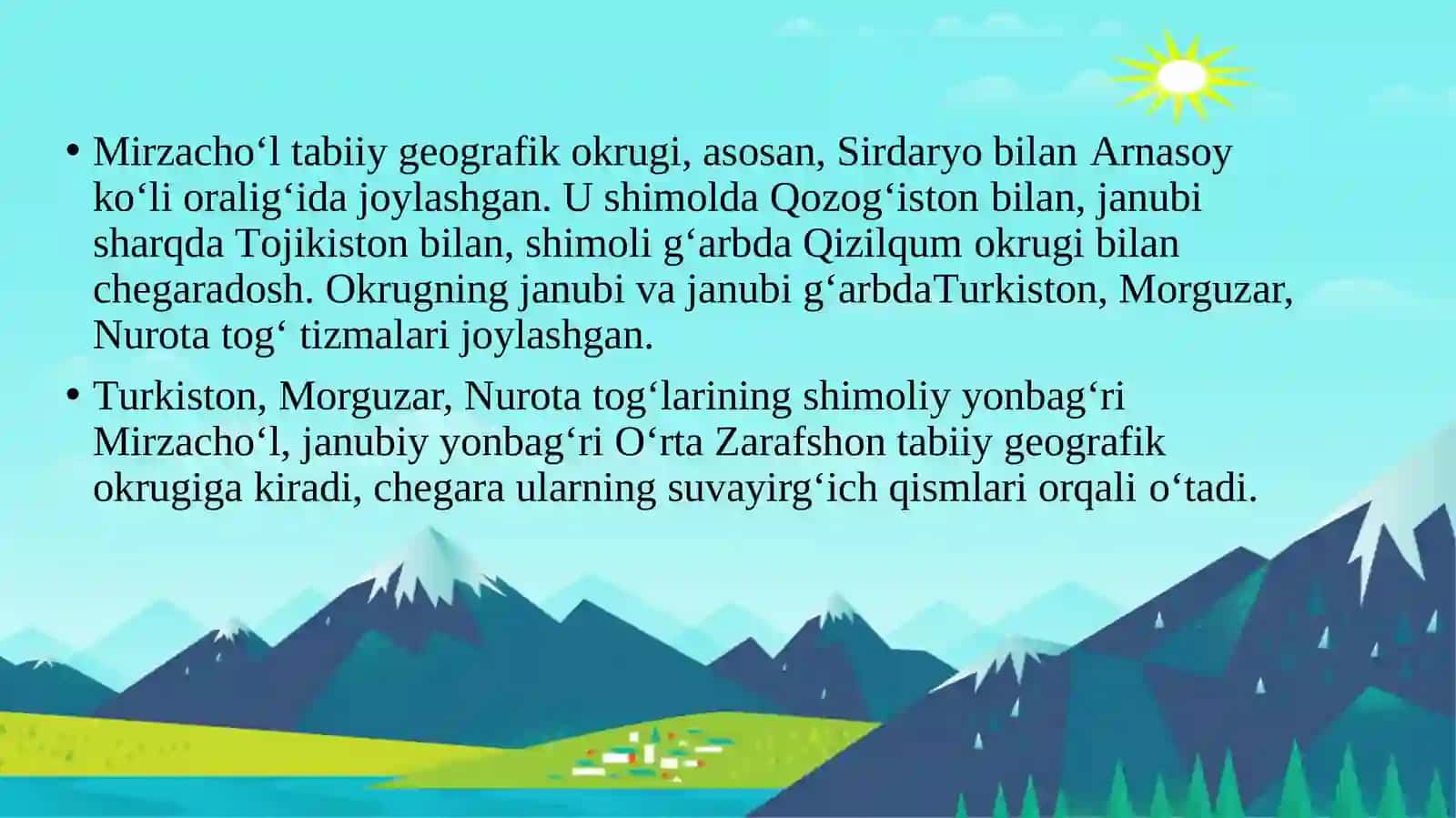 MIRZACHO‘L TABIIY GEOGRAFIK OKRUGI 3