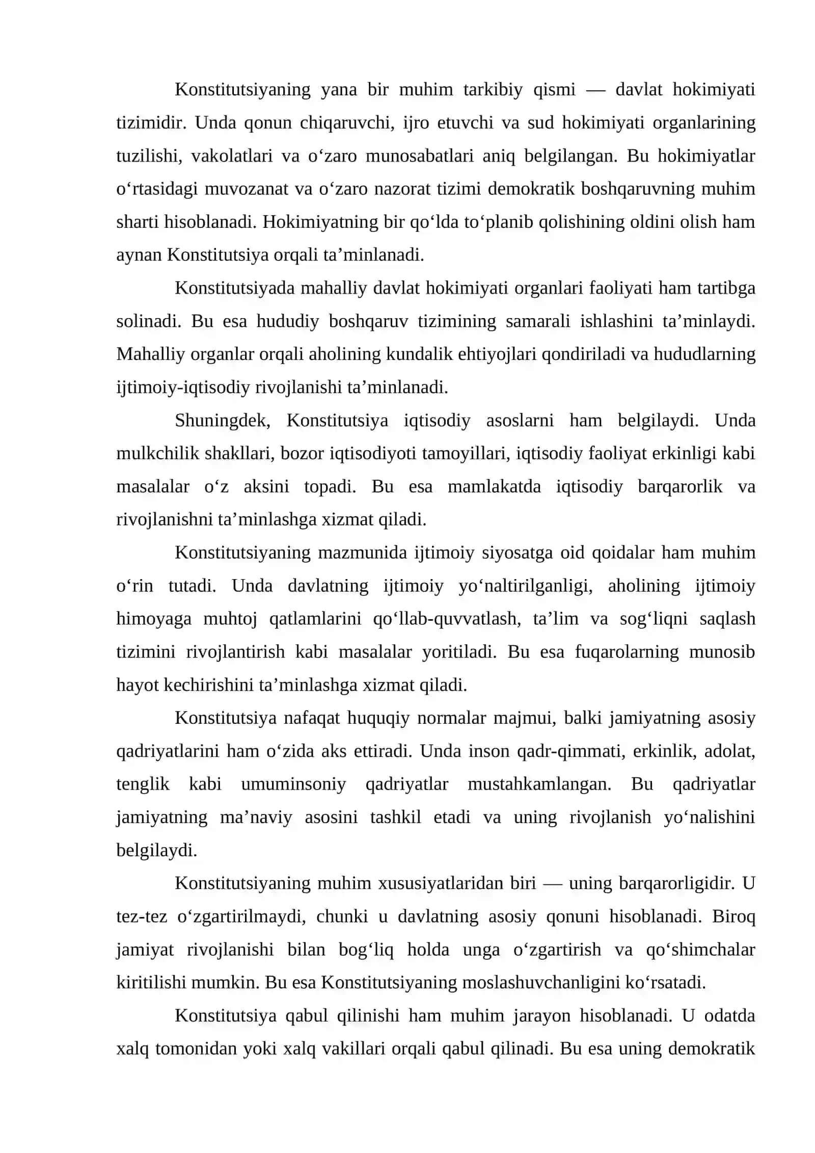 KONSTITUTSIYA — DAVLATNING OLIY YURIDIK HUJJATIDIR 3