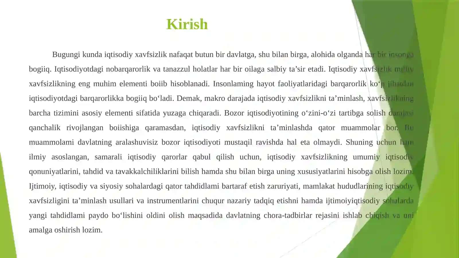 IQTISODIYOTNING RAQOBATBARDOSHLIGINI OSHIRISH IQTISODIY XAVFSIZLIKNI TA'MINLASH OMILI 3
