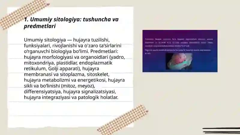 Umimiy sitologiya asoslari, tarixi va oʻrganish uslublari 3