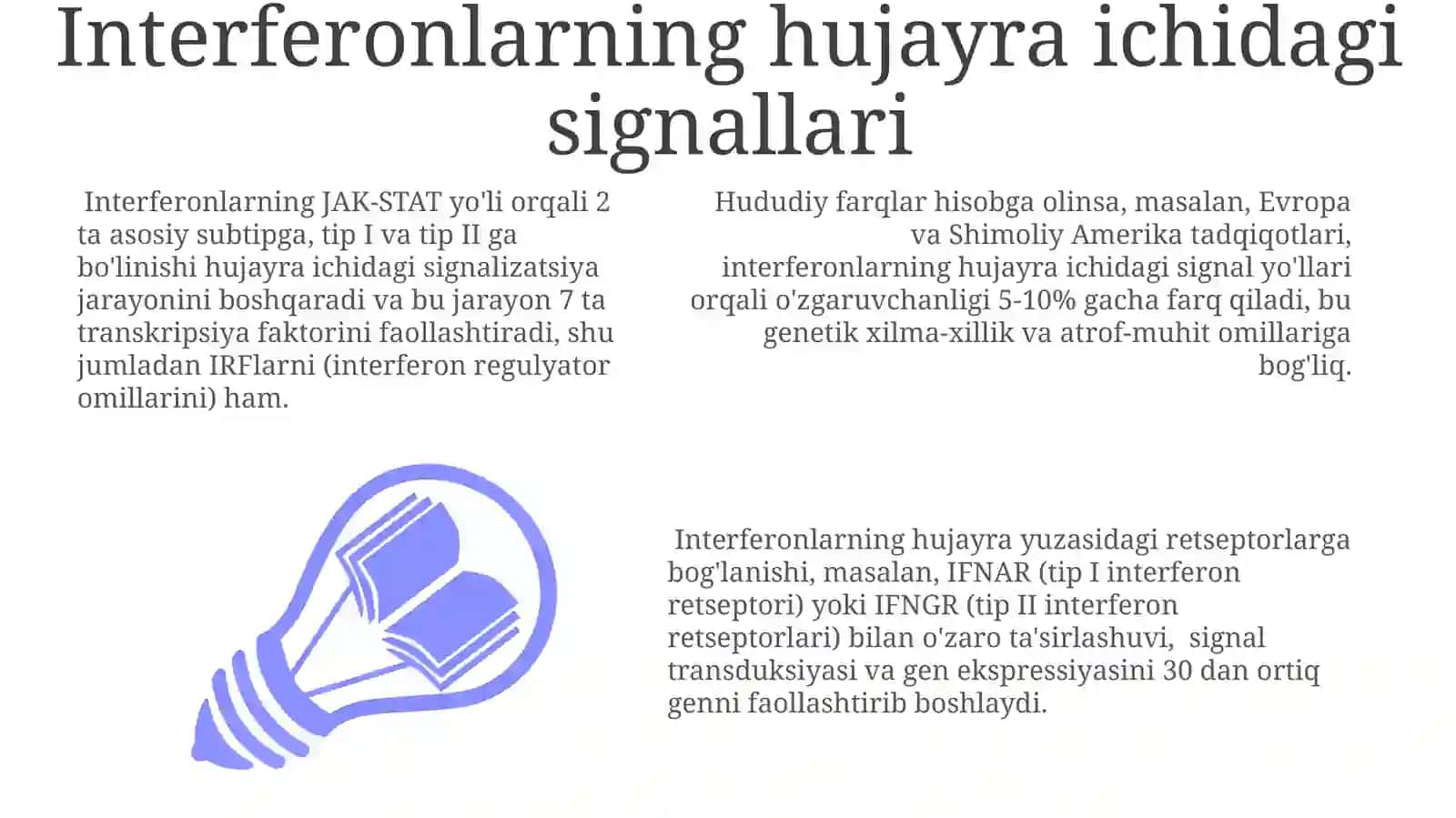 Interferon va sitokinlarning o'zaro ta'siri 3