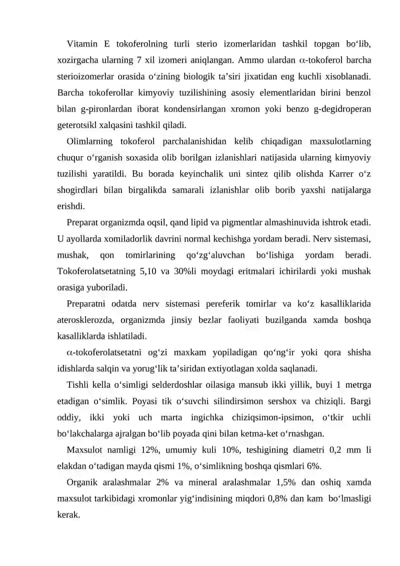 Xromonlar kimyoviy tuzilishi va xususiyatlari 3