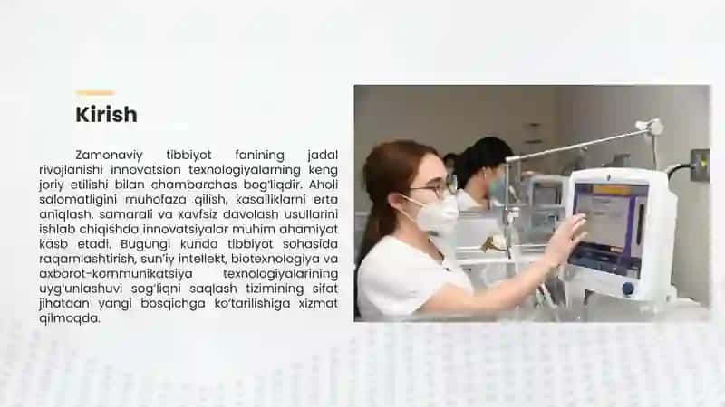 Tibbiyot sohasida innovatsion texnologiyalarning oʻrni 3