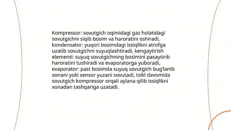 Refrejerator harakat tarkibi sovutish tizmlari va uni ishlash prinsipi 3