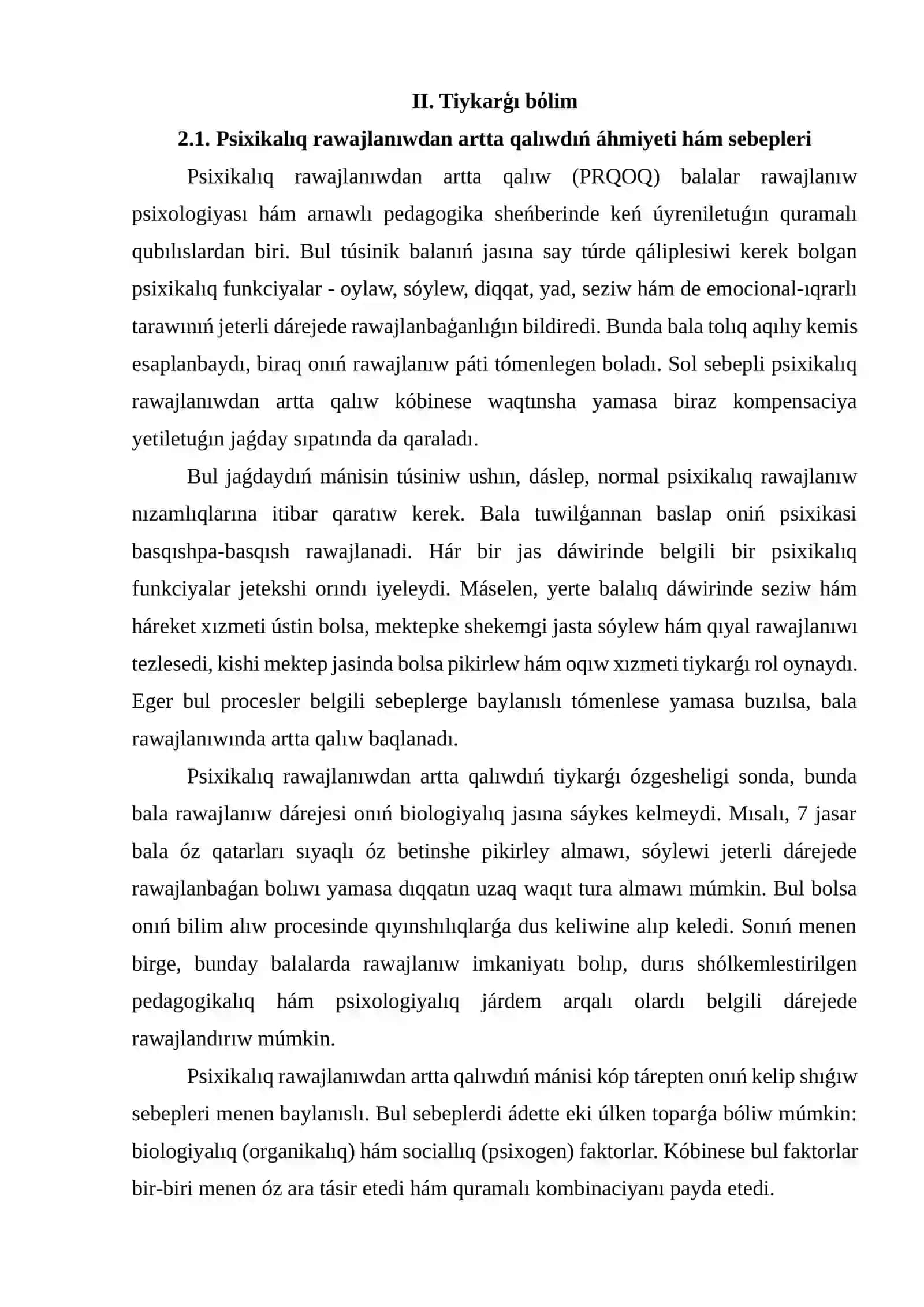 Psixikalıq rawajlanıwdan artta qalǵanlardı kompleksli bahalaw 3