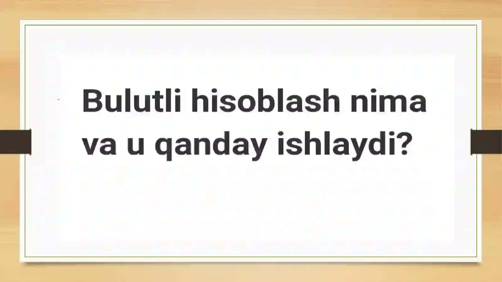 Bulutli hisoblash va maʼlumotlarni saqlash 3