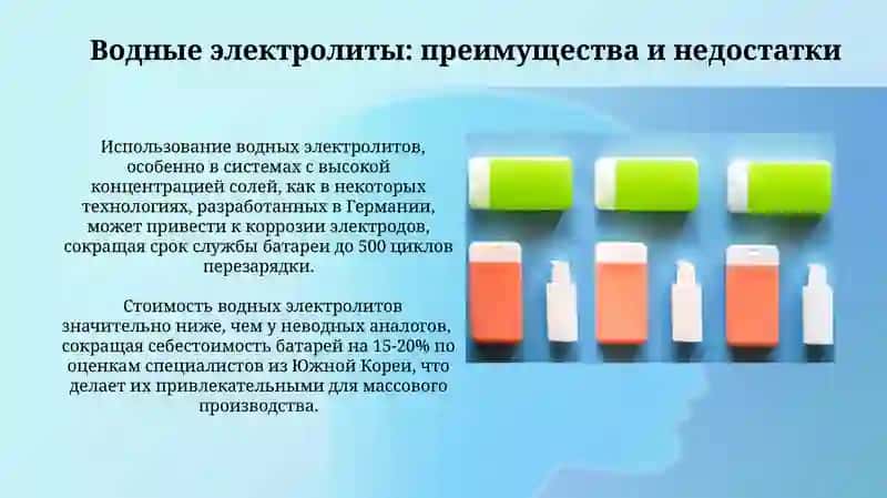 Аккумуляторы с водным и неводным электролитом 3
