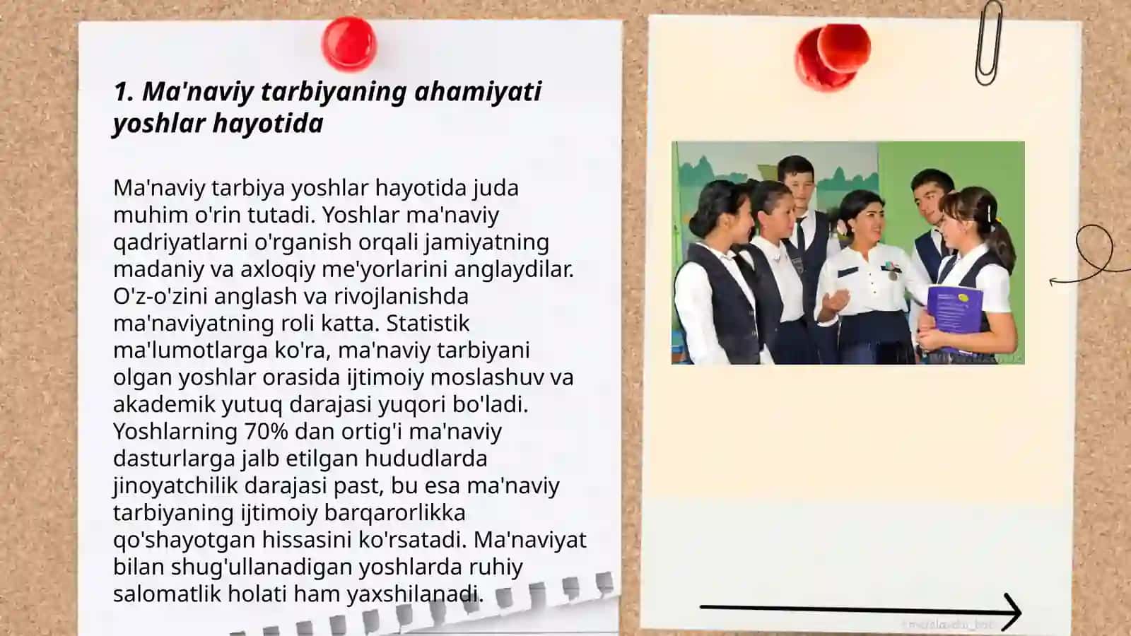 Ma'naviyat taraqqiyotni ta'minlash da yoshlarni ma'naviy axloqiy fazilatlarni rivojlantish 3