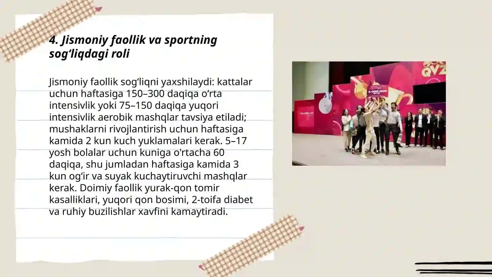 Jismoniy faollik va sportning sogʻliqdagi roli 3