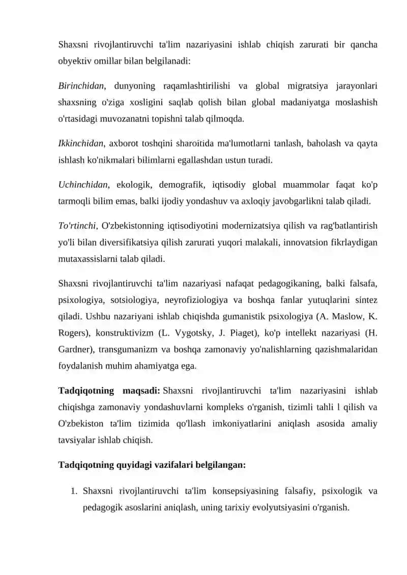SHAXSNI RIVOJLANTIRUVCHI TA LIM NAZARIVASINI ISHLAB CHIGISHGA ZAMONAVIY YONDASHUVLAR. 3