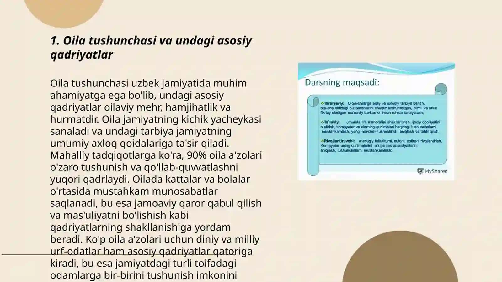 Yoshlarni oilaga tayyorlash 3