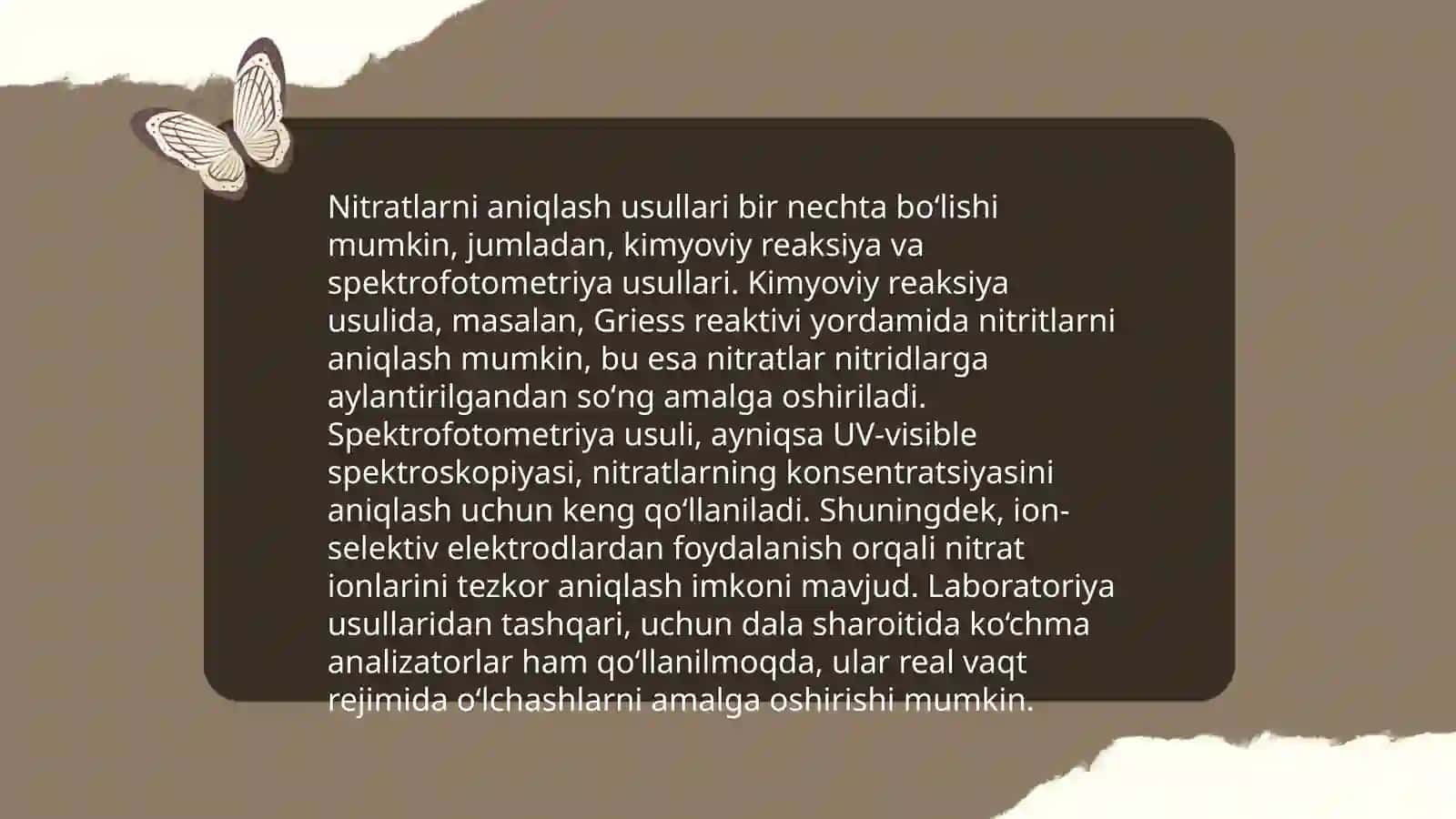 Savzavot va poliz mahsulotlar tarkibidagi nitratni aniqlash 3