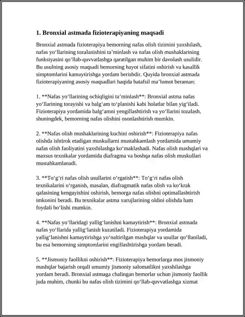 BRONXIAL ASTMA FIZIOTERAPIYA MUOLAJALARINI QOʻLLASH 3
