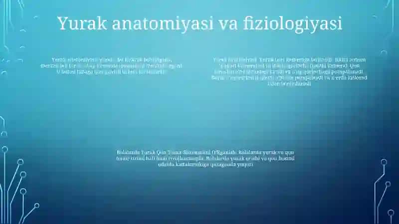 Bolalarda Yurak Qon Tomir Sistemasini OʻRganish 3