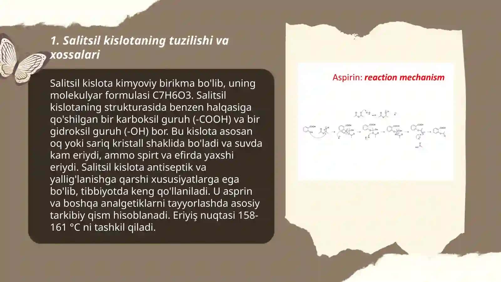 Salitsil kislota, aspirin, fenilsalitsilat, fenol bir biridan farqlash reaksiyalari 3