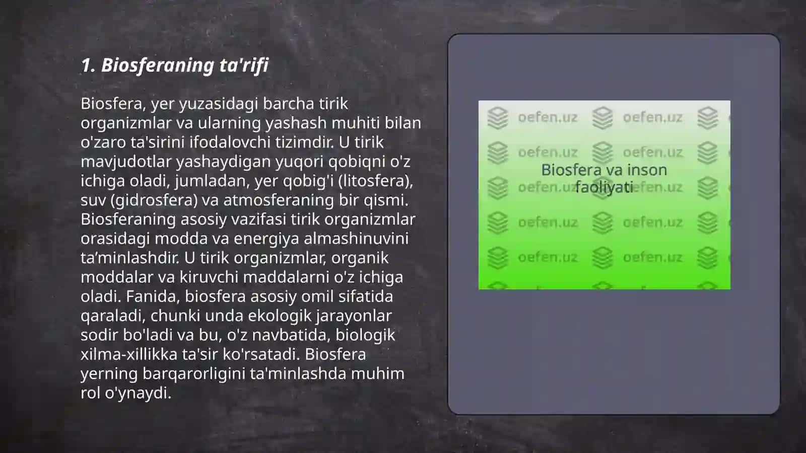 Biosfera va uning qonunlari ta'rifi 3