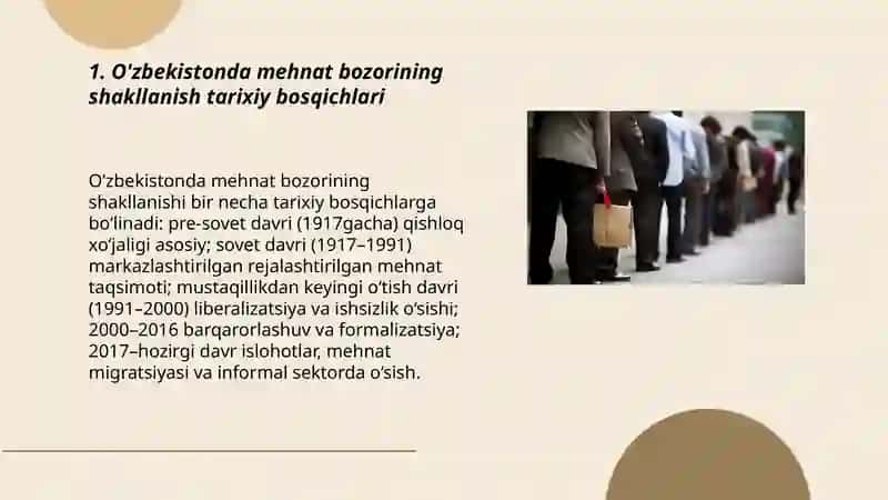 O'zbekiston Respublikasida mehnat bozorining shakllanishi va ishsizlikning o'ziga xos xususiyatlari 3