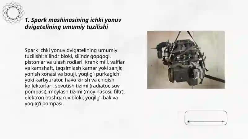 Spark mashinasining ichki yonuv dvigateli 3