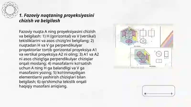 Fazoviy figuralarning tasvirini yasash. Pozitsion va metrik masalalar 3