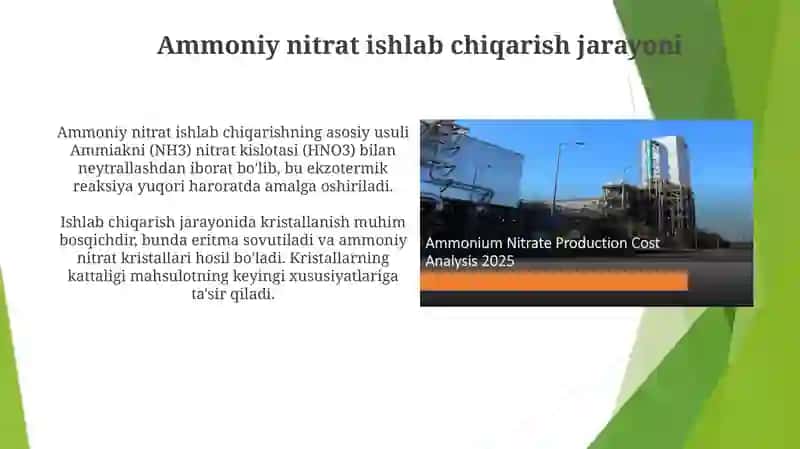 Ammoniy Nitrat ishlab chiqarish 3