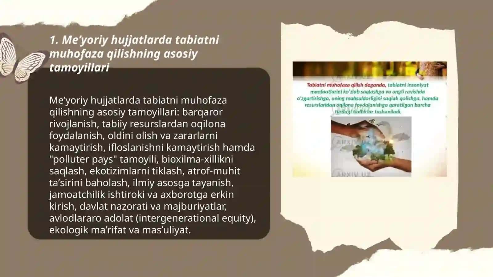 Tabiatni muhofaza qilish masalalarini meʼyoriy hujjatlarda yoritilishi 3