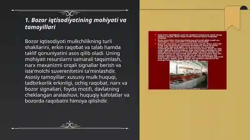 Bozor iqtisodiyotining mazmuni va amal qilishi 3