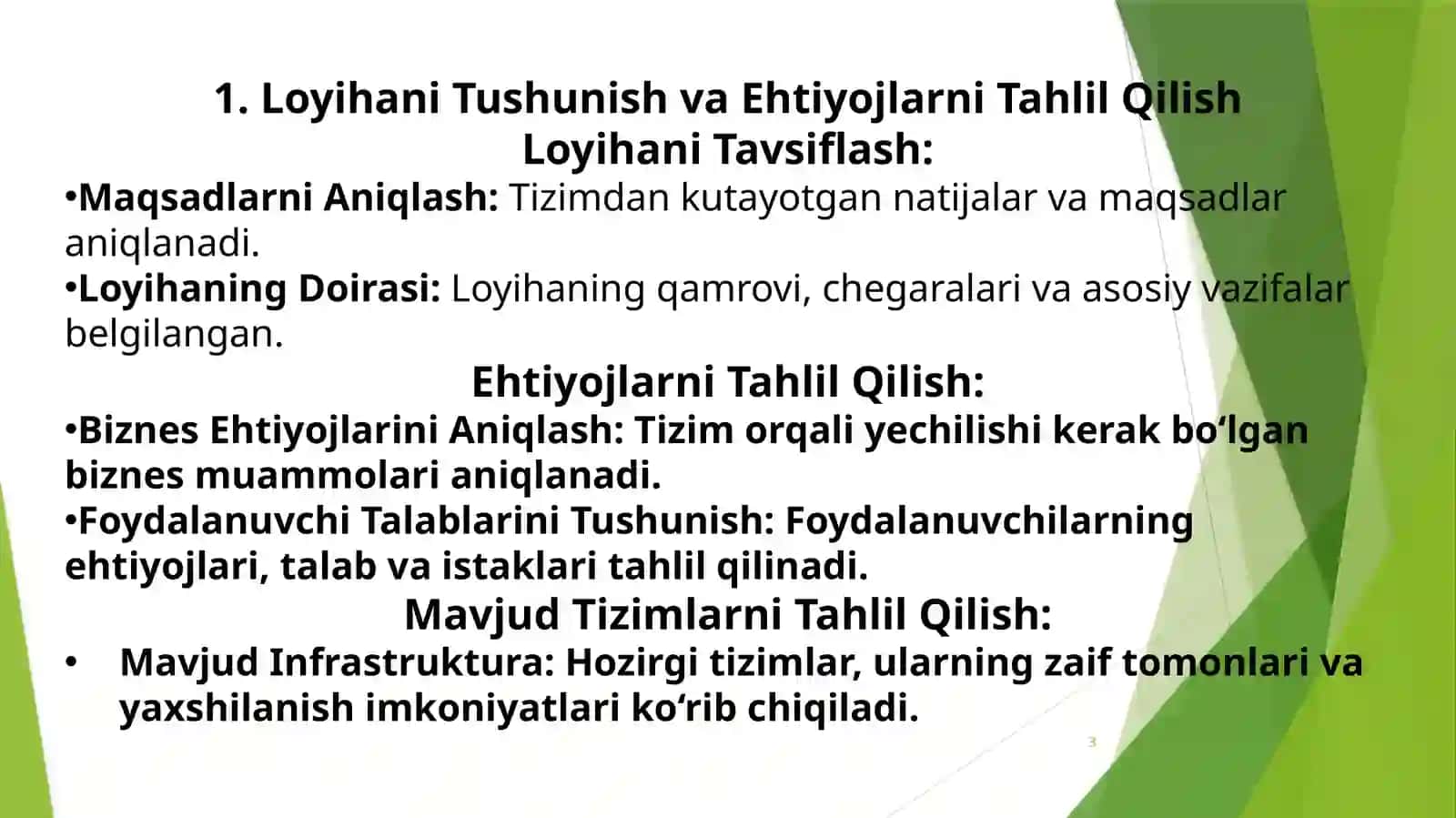 Iqtisodiy axborot tizimlarini (IAT) loyihalashtirish bosqichlari 3