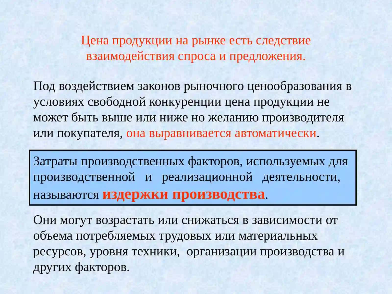 Издержки производства 3