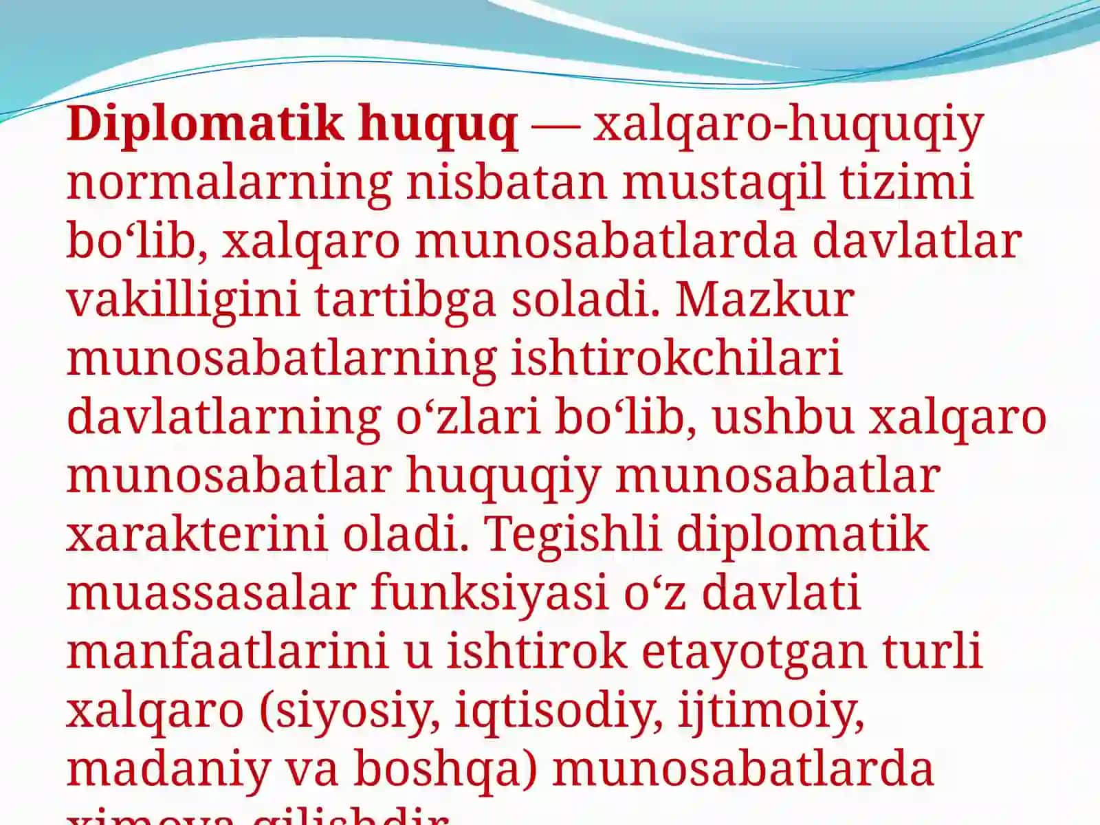 Diplomatik va Konsullik huquq 3
