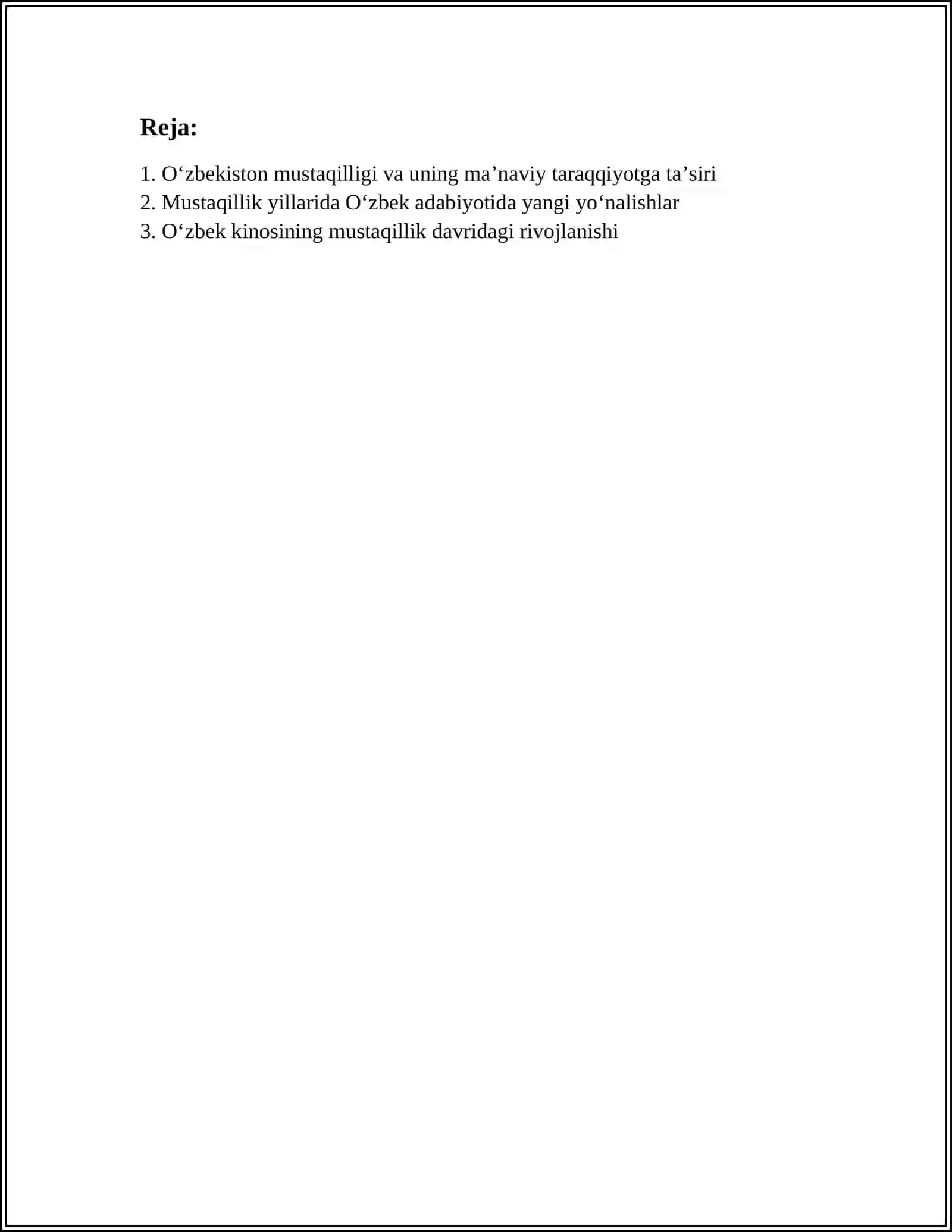 MUSTAQILLIK YILLARIDA O‘ZBEKISTONDAGI MA’NAVIY VA MADANIY TARAQQIYOT 3