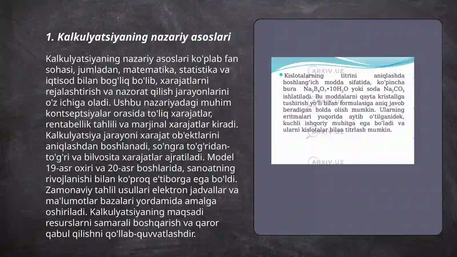 Kalkulyatsiyaning mohiyati, ahamiyati va vazifalari 3