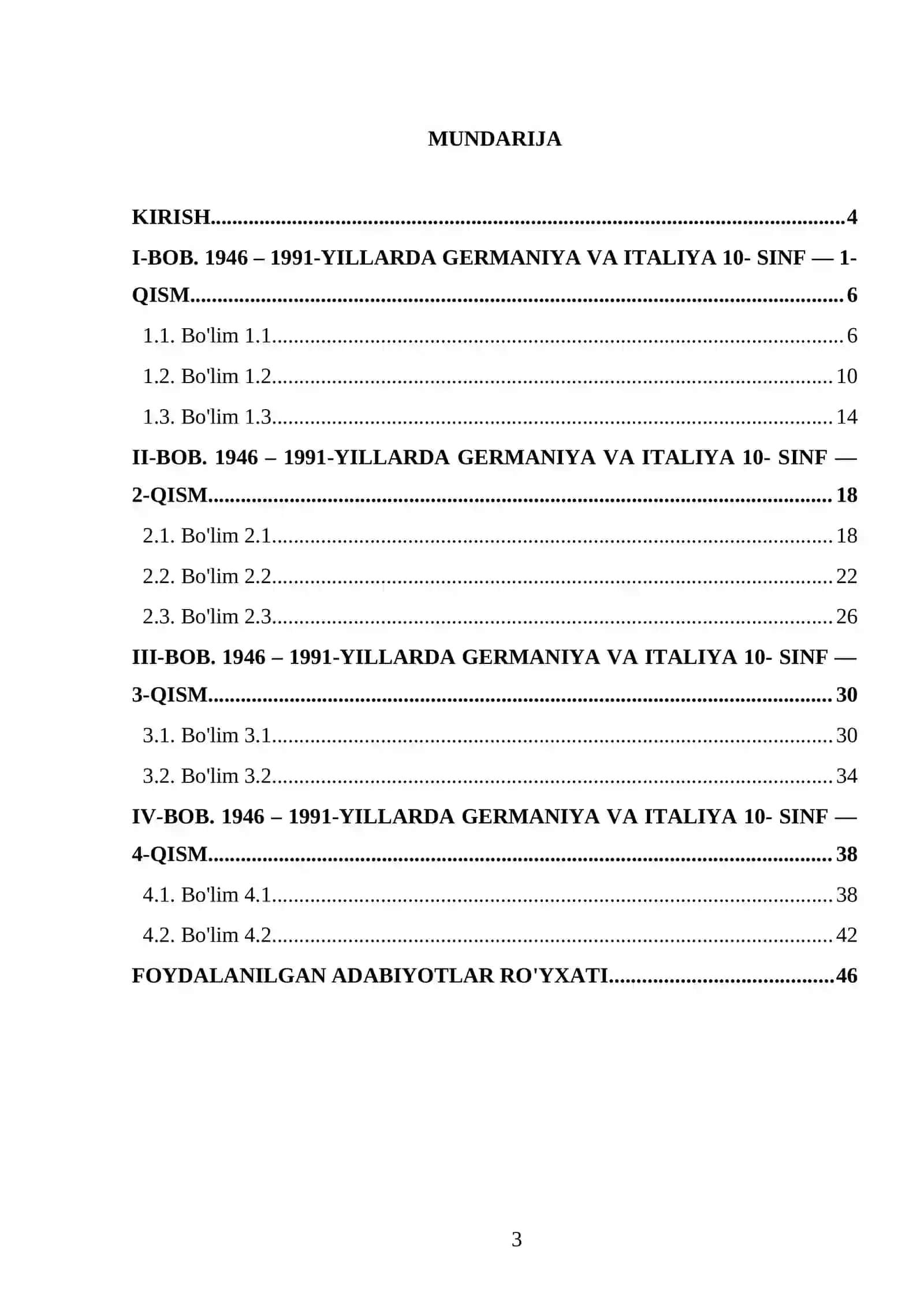 1946 – 1991-YILLARDA GERMANIYA VA ITALIYA 10- SINF 3