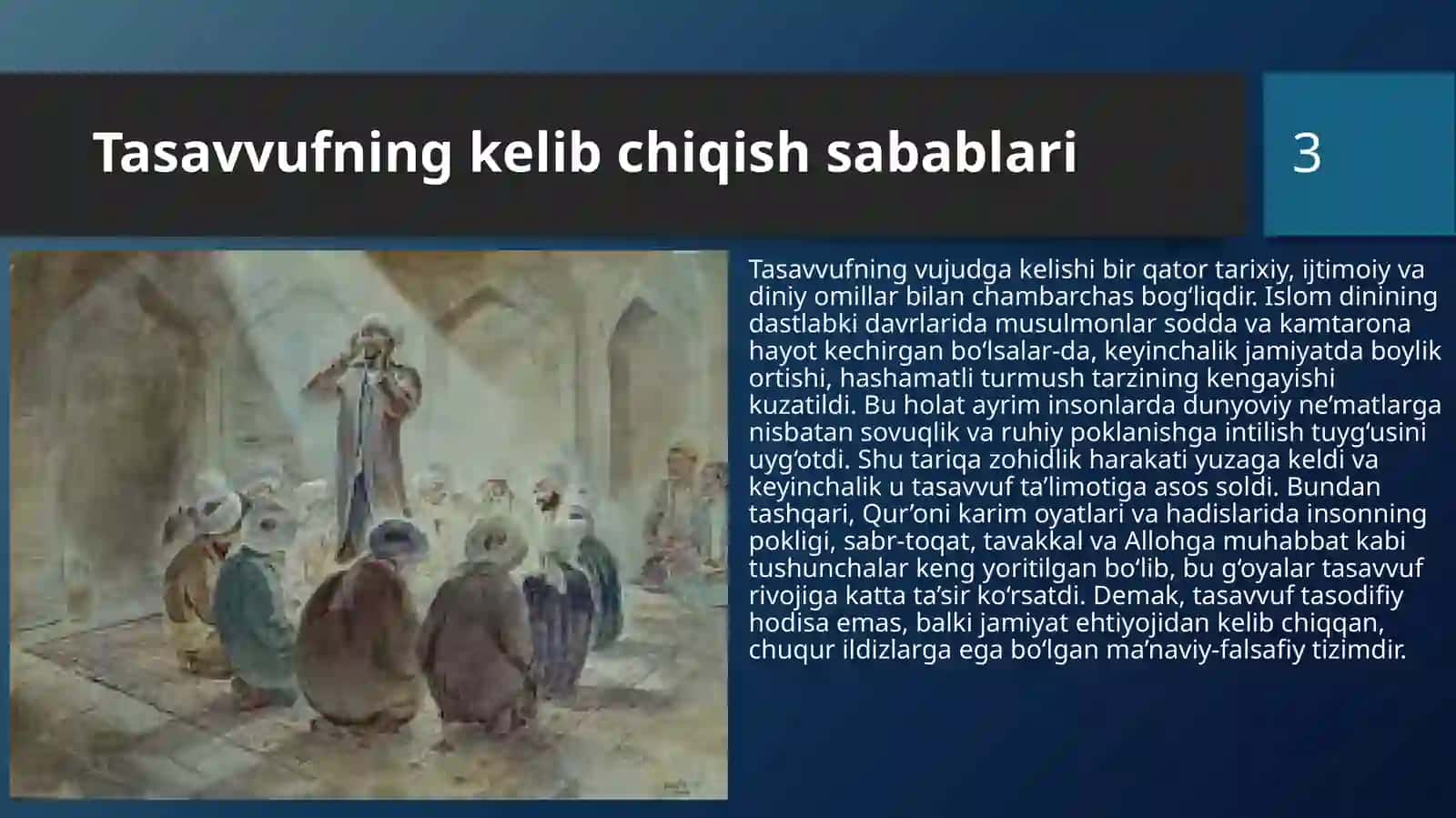 Tasavvufning kelib chiqishi, mazmuni va rivoji 3