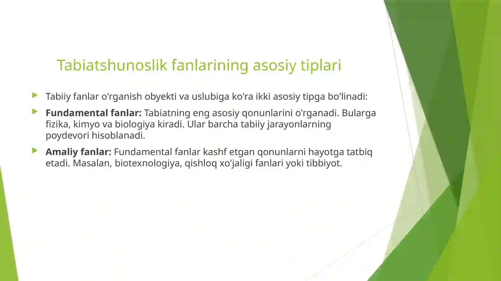 Tabiatshunoslik Fanlarining Asosiy Tiplari 3