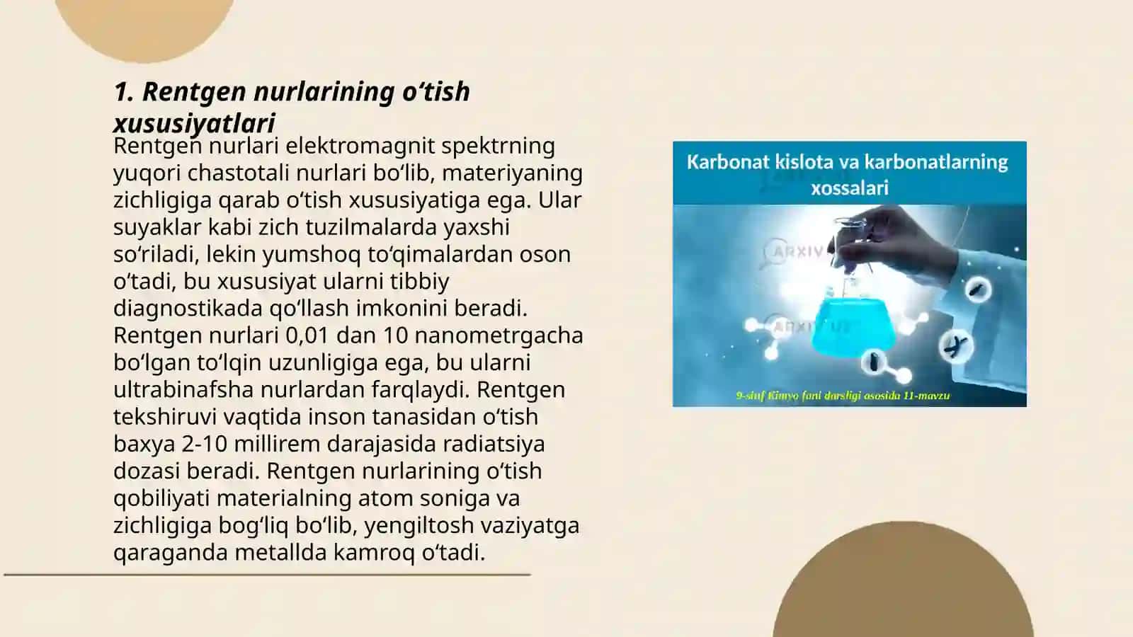 Rentgen nurlarining xossalari 3