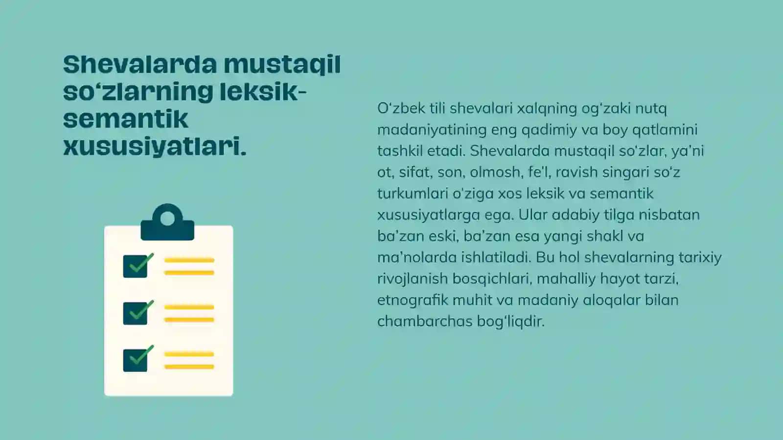 SHEVALARDA MUSTAQIL SO’ZLAR. SIFAT.  MATN USTIDA ISHLASH 3