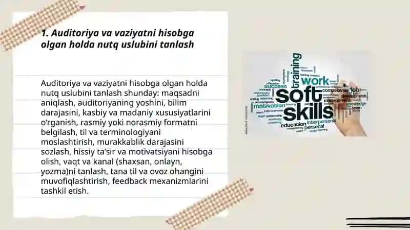 Soft skills – vaziyatni hisobga olgan holda nutq vositalarini tanlash 3