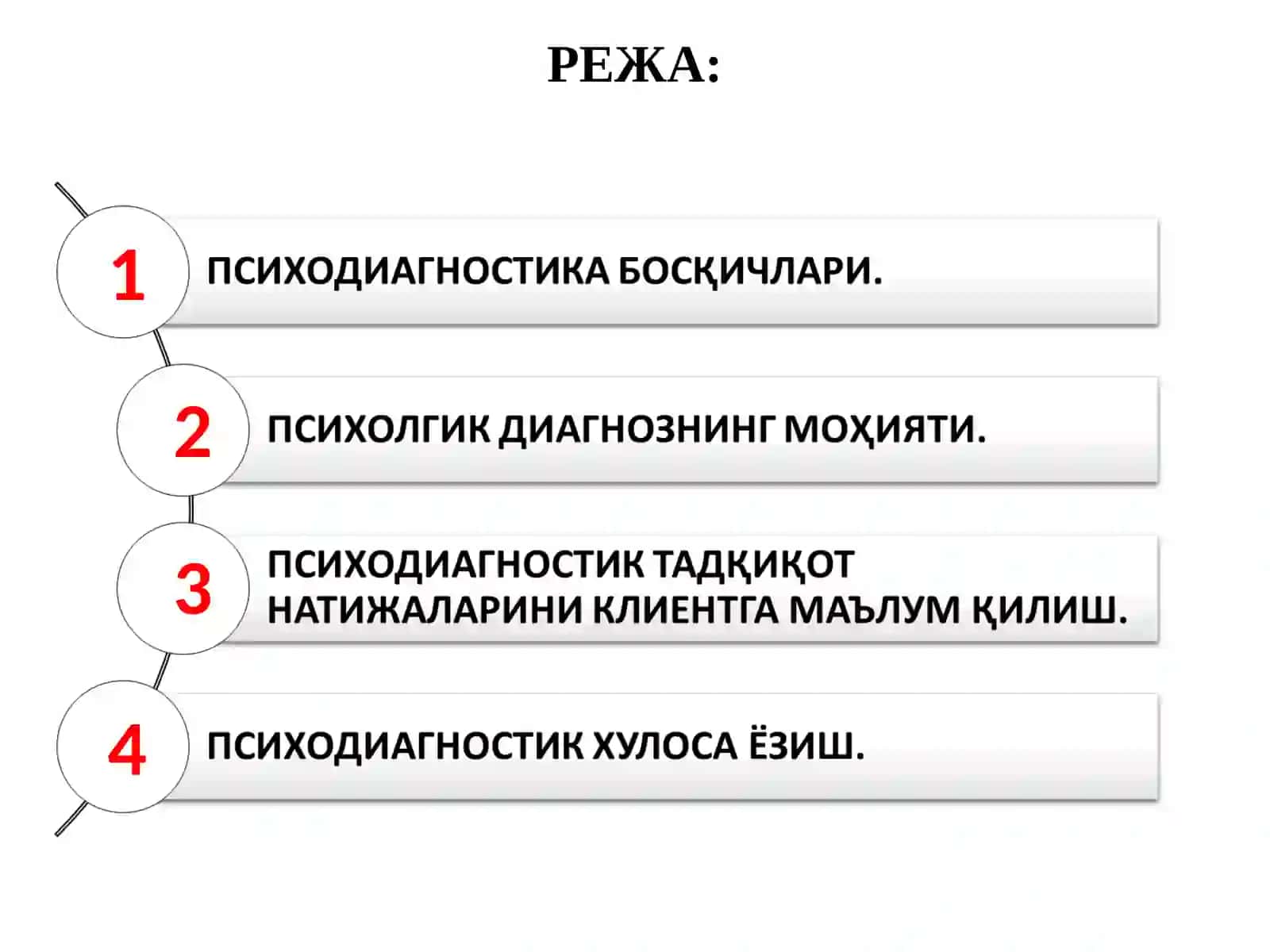 ТАЛАБАЛАРДА ПСИХОДИАГНОСТИК ТЕКШИРУВ ВА ТАДҚИҚОТ, УНИНГ БОСҚИЧЛАРИ ВА ДИАГНОСТИК ДАРАЖАЛАРИ ТЎҒРИСИДАГИ БИЛИМЛАРНИ ШАКЛЛАНТИРИШ 3