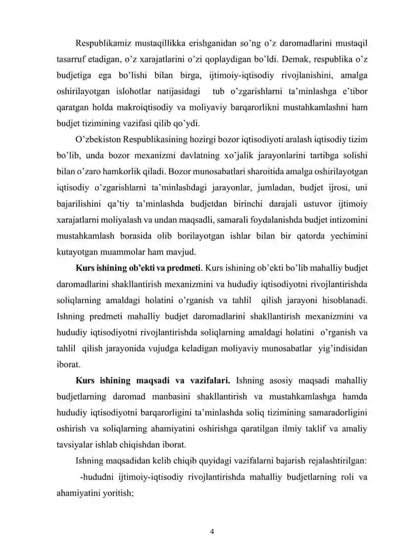 MAHALLIY BYUDJETLAR DAROMADLARINING SHAKLLANISHIDA UMUMDAVLAT SOLIQLARINING O'RNI VA AHAMIYATI 3